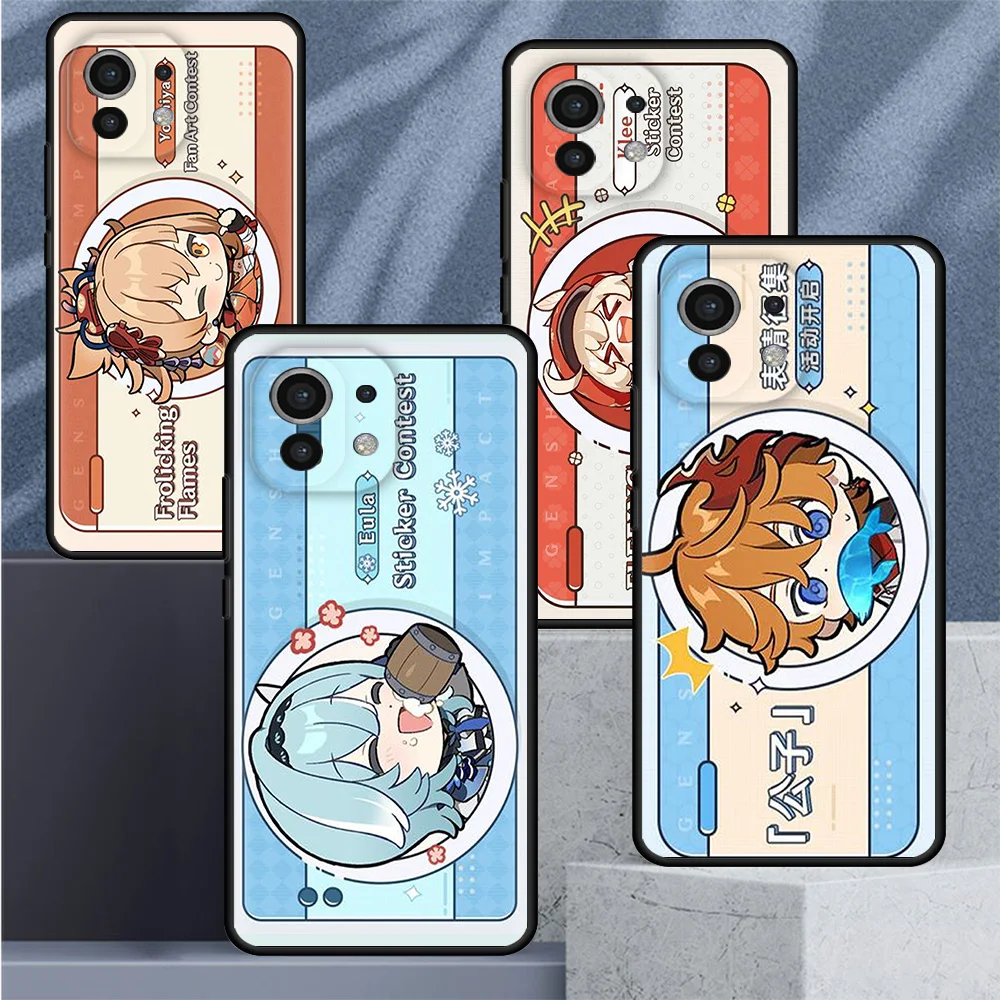 

Силиконовый мягкий чехол для Xiaomi Mi Poco X3 NFC X4 Pro 11 Lite 11T 10T 9T 12 9 13 Note 10 M3 C40, чехол для телефона Genshin Impact Card