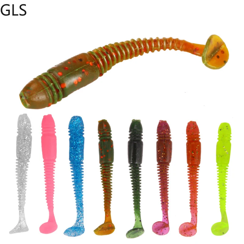 

GLS 2022 Brand New 5cm/1g Anti-corrosion T-tail Soft Bait Fishy Worm Silicone Artificial Bionics Fishing Lure