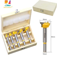 wozobuy 5pc hinge boring drill bit set for carpentry wood window hole cutter auger wooden drilling dia 15 20 25 30 35mm