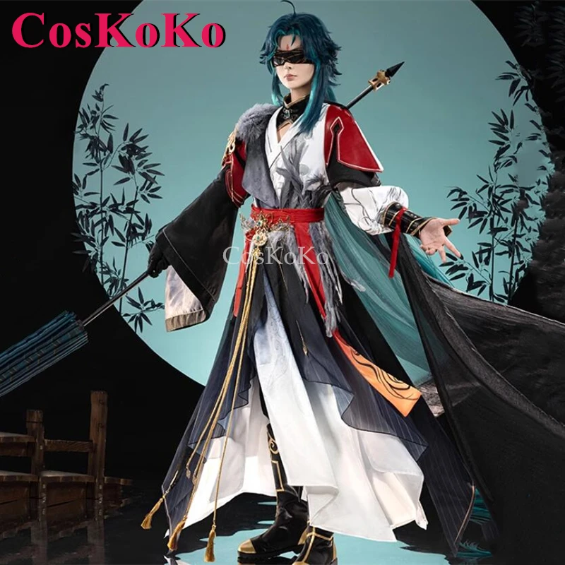 CosKoKo Xiao Косплей Игра Genshin Impact Костюм Dijiang Yaksha Красивая Модная Боевая Униформа