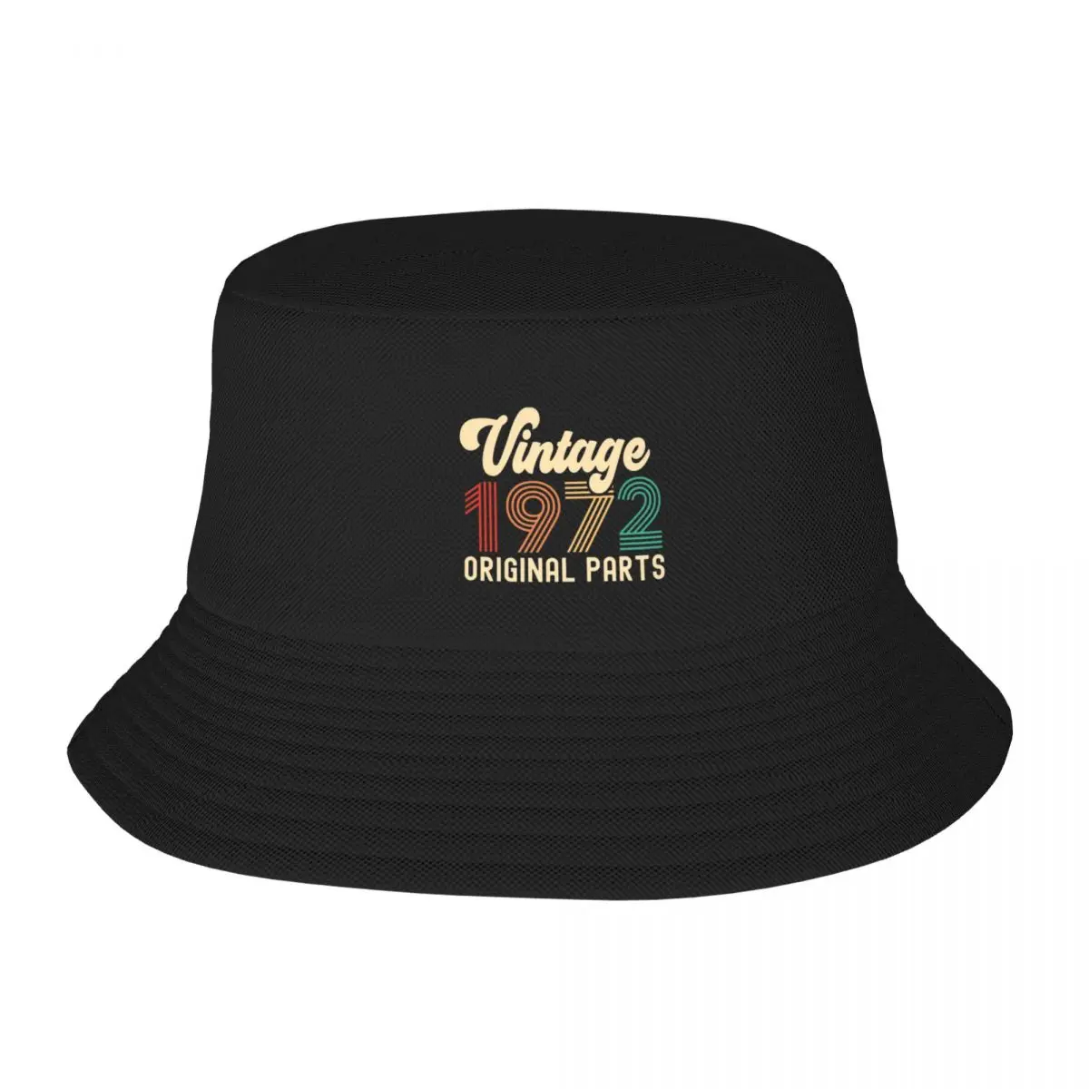 

Vintage 1972 Original Parts Men Women Bucket Hat Outdoor Sun Protection Cap Breathable Mesh Fisherman Hats For Birthday Gift