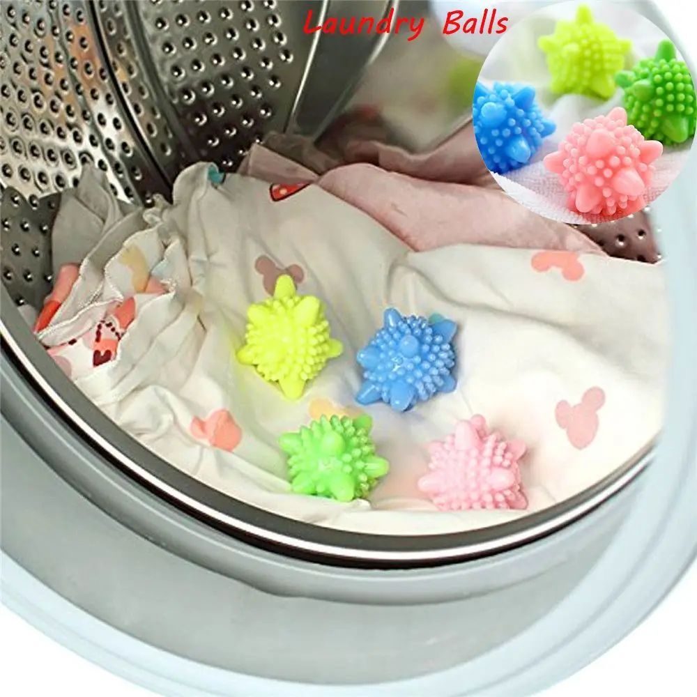 

6pcs/set (random） Reusable Laundry Dryer Softener Washing Laundry Balls Anti-Winding Decontamination