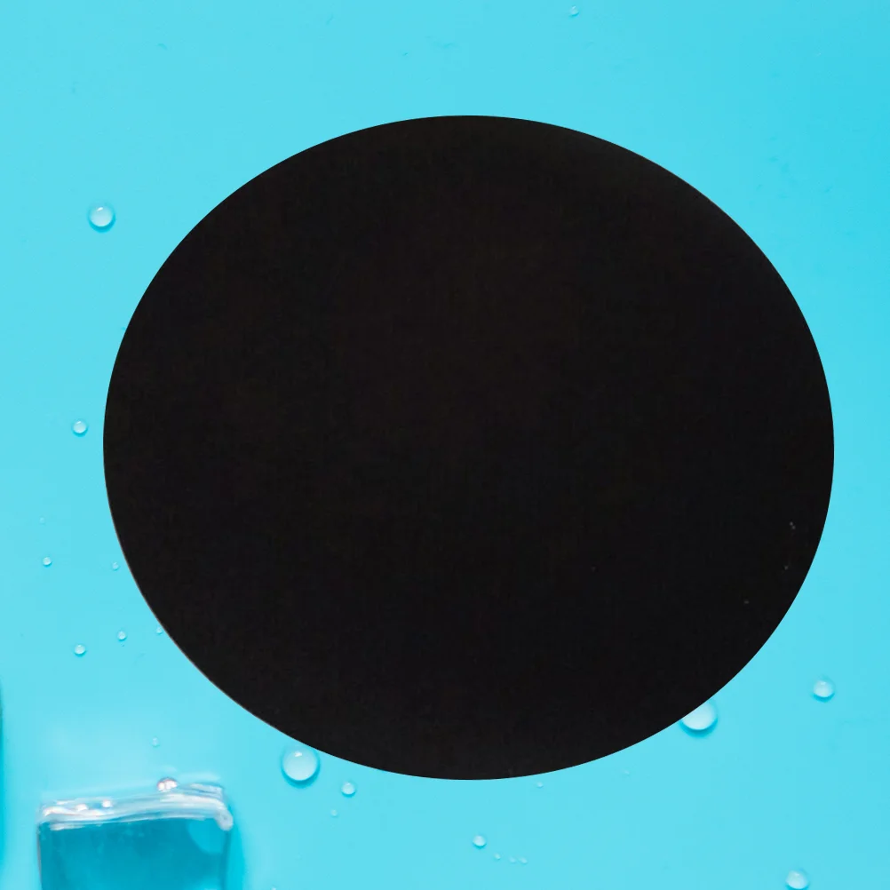 

1 PC Black Rubber Cloth Circular Pad for Desktop Office Protecting Laptop