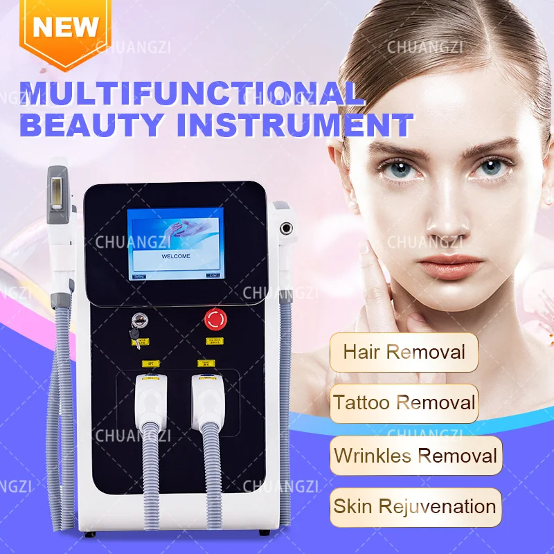 

2022 3 in 1 E-light IPL Nd Yag Laser Multifunctional Tattoo Removal Machine Permanent Laser Hair Removal Beauty Equipment