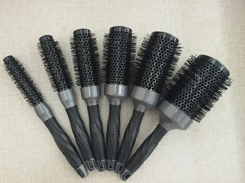 

Прямая саржевая расческа для волос, 6 типов, натуральная щетина кабана, вращающаяся кисть, Круглый цилиндр, для выдувания, завивки, «сделай сам», инструмент для укладки