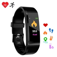 smart watch men women smart bracelet bluetooth heart rate monitor blood pressure sports fitness tracker 115 plus for ios android