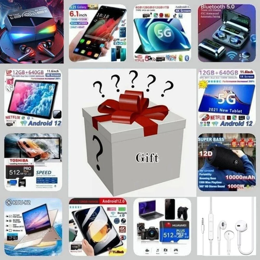 

2022 New Lucky Gift Box Mystery Box Electronic Digital Product Random Item Digital Cameras Christmas Gift Box