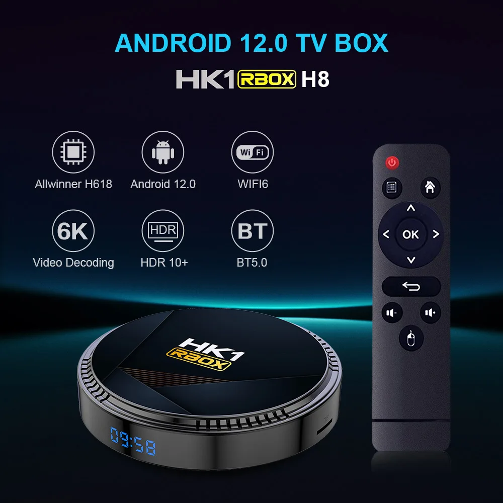 

HK1 телефон Android 12 TV BOX H618 WIFI6 6k BT5.0