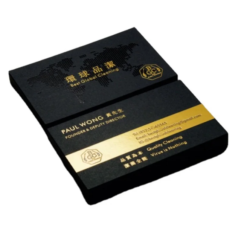 

2022 High Quality Custom Thank You Cards Design Gold Foil Business Card Printing for Small Business