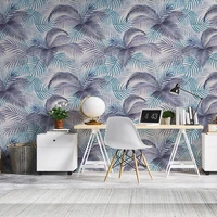 custom photo wallpaper nordic tropical purple leaves wall painting living room tv background wall decor mural papel de parede 3d