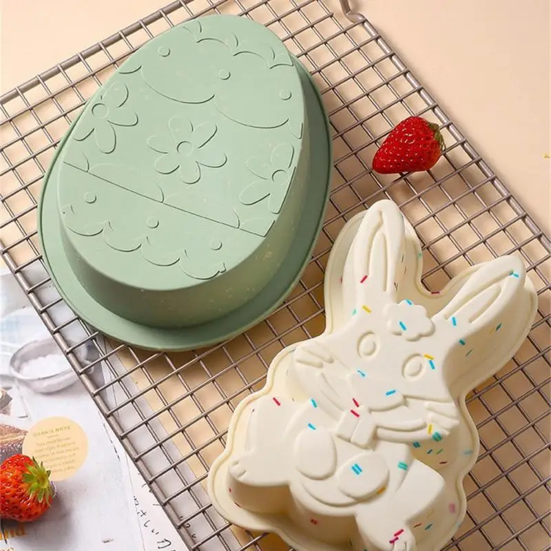 

Easter Dinosaur Egg Bunny Cake Pan Cartoon Baking Mold Kitchen Food Grade Silicone Cake Mold Food Cake Baking Mold Supplies