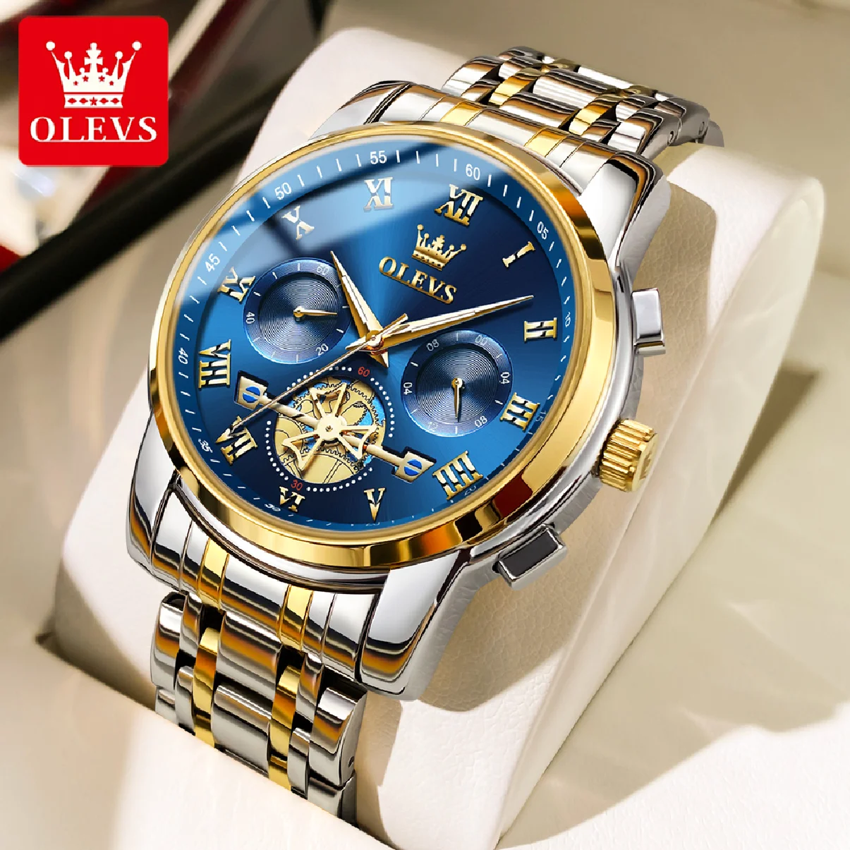 

Часы наручные OLEVS Мужские кварцевые, брендовые классические роскошные светящиеся водонепроницаемые с циферблатом в римском стиле
