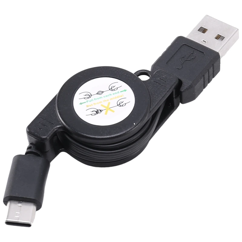 

Выдвижной зарядный кабель USB Type-C USB 3,1, черный