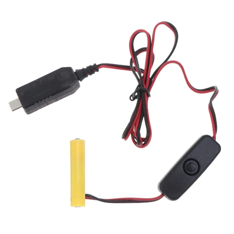 Устранитель аккумулятора AAA USB C сменный кабель питания 1 батарея LR3 AM4 для часов