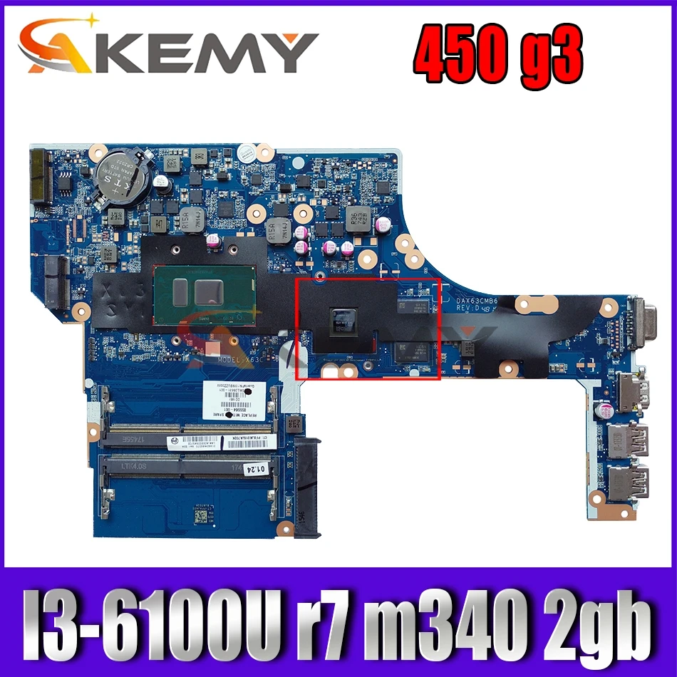 

Параметры r7 m340 2 Гб Модель: x63c для hp probook 450 g3 Материнская плата ноутбука dax63cmb6c0 материнская плата 100% протестирована