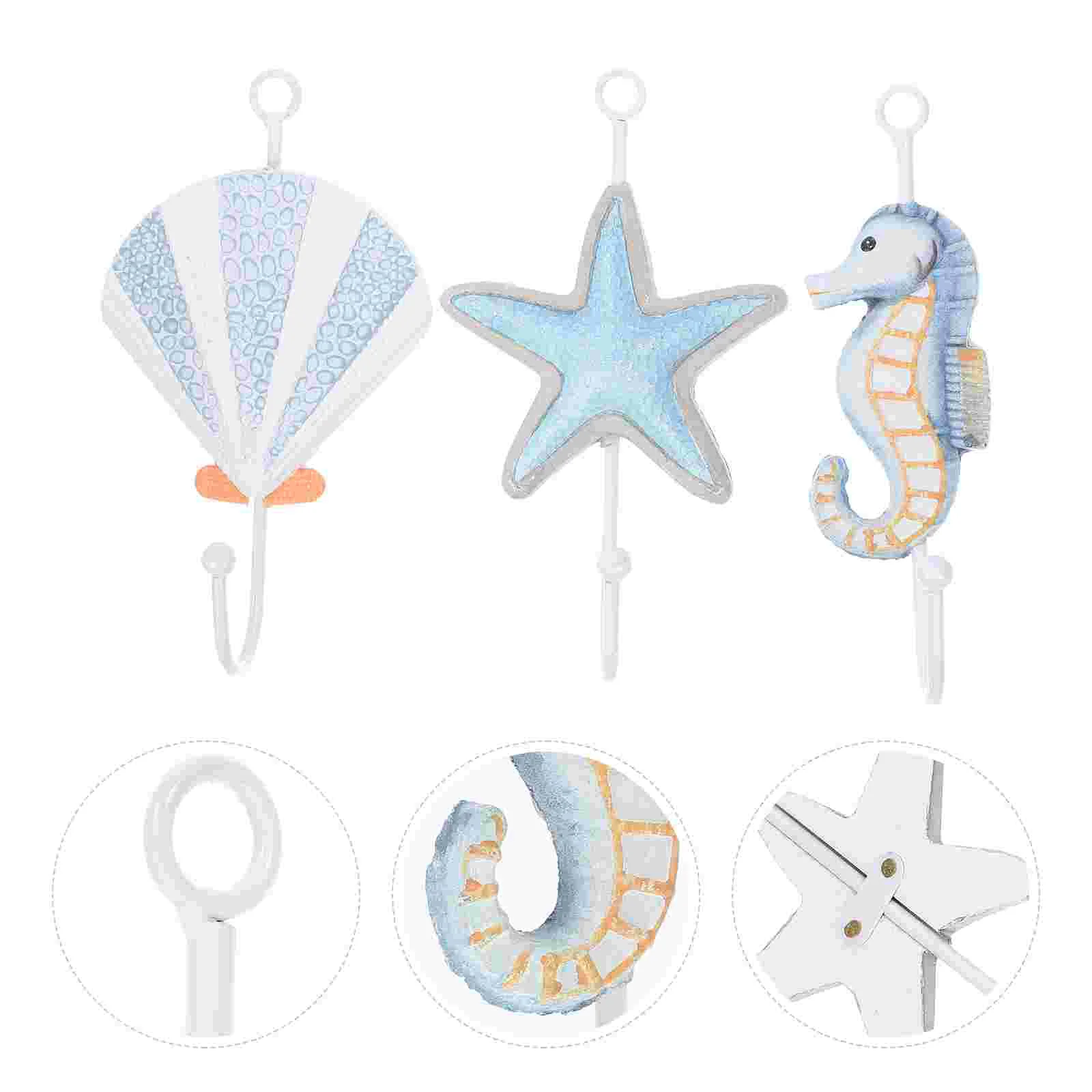 Hook For Bathroom Bedroom Living Room (sea Stars, Scallops, Seahorses )