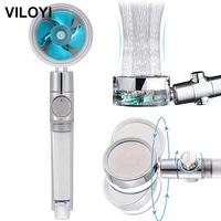viloyi turbocharged fan shower head high pressure water saving massage shower nozzle with filter 360 degrees rotating showerhead