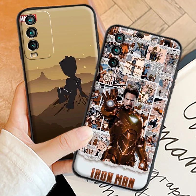 

Marvel Iron Man Spiderman Phone Cases For Xiaomi Redmi 9AT 9 9T 9A 9C Redmi Note 9 9 Pro 9S 9 Pro 5G Soft TPU Back Cover