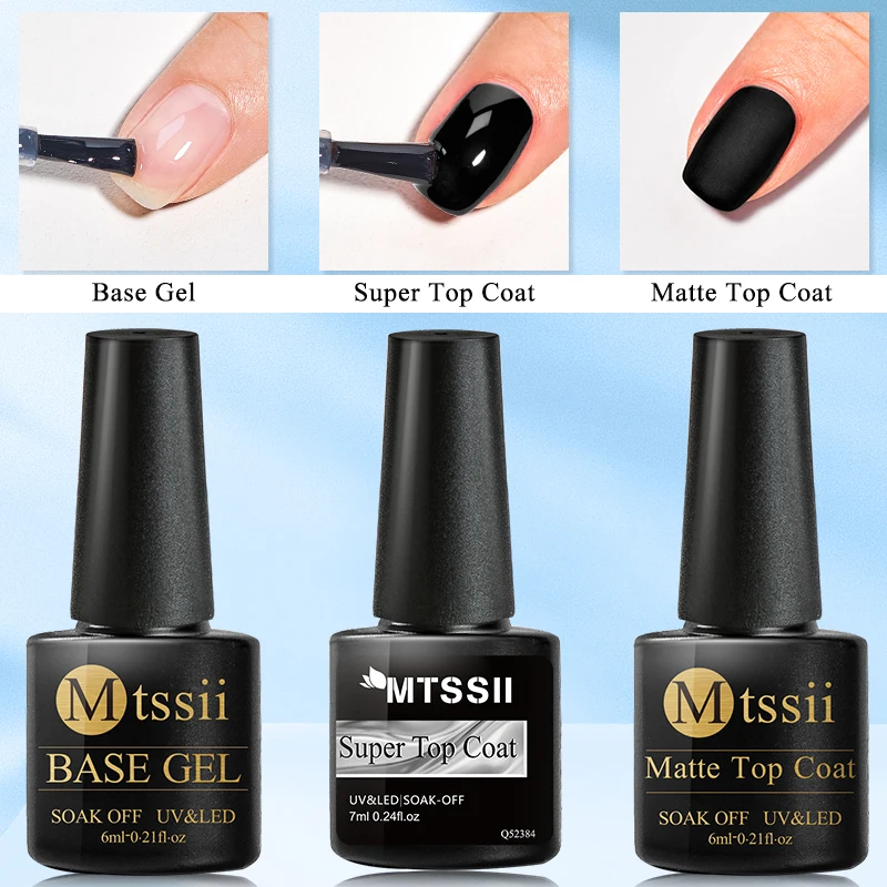 

Mtssii 7ML Super Top Coat Nail Polish Gel Nail Art Manicure Semi-Permanent Varnish Soak Off UV Best Bright Top Coat Nail Gel