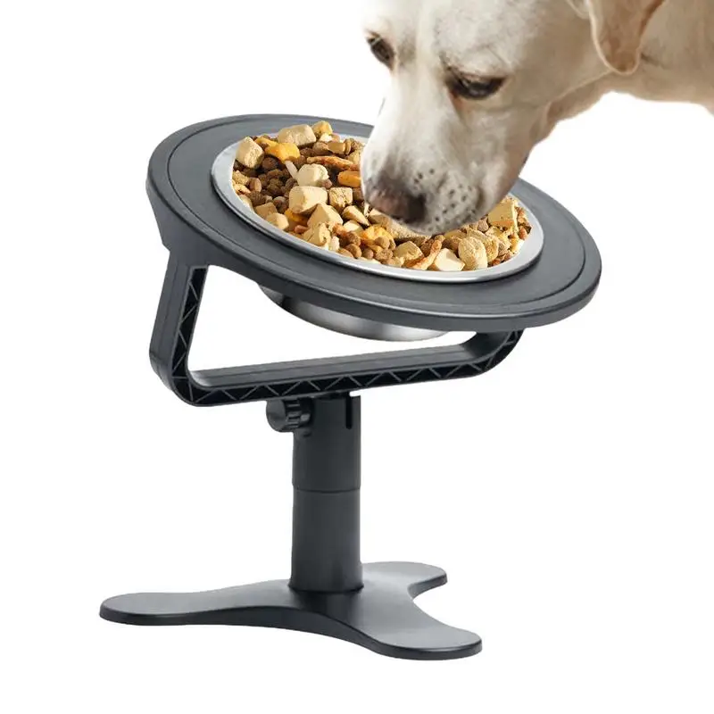 

Elevated Slow Feeder Dog Bowls Height Adjustable Pet Bowl Durable Tilt Neck Guard Cat Feeding Bowl Non-Slip Raised Food Station