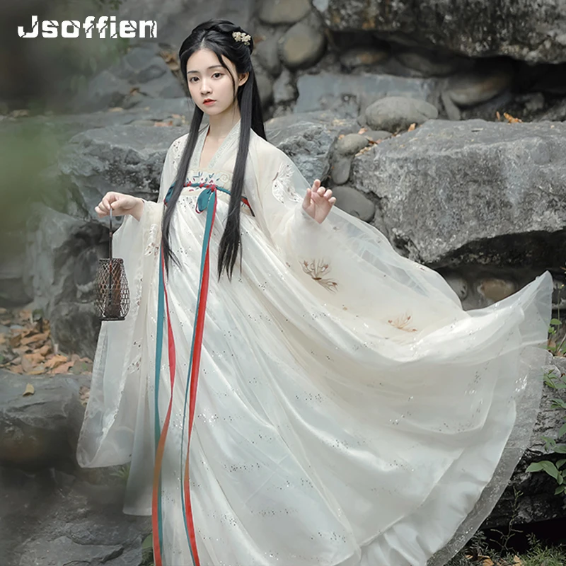 Hanfu Original Princess Embroidery Traditional Women Fairy Dress Ancient Chinese Costumes Tang Dynasty Robe Party Dance Clothing