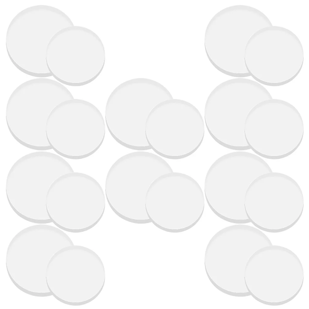 

20 Pcs Plastic Spacers Furniture Antislip Pads Coffee Table Cabinet Rubber Glass Tabletop Bumpers Clear