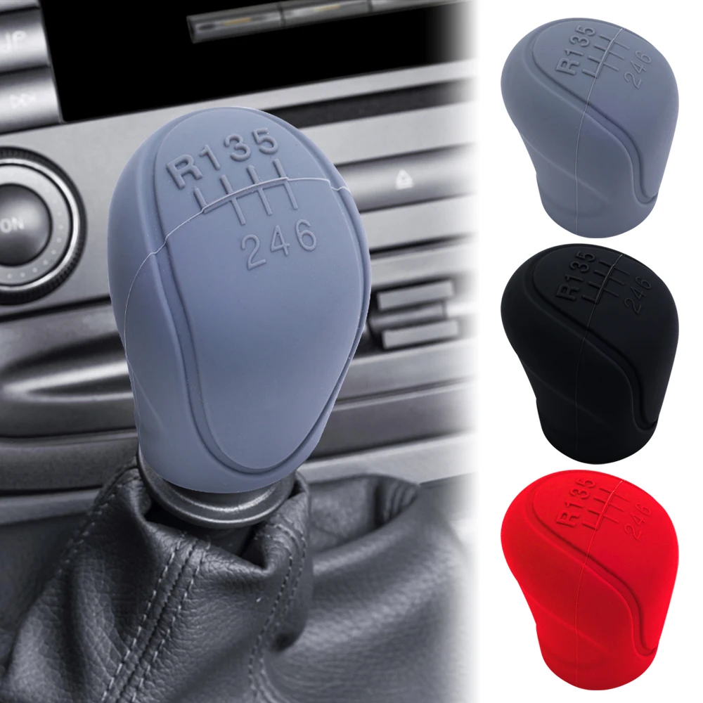 

Car Silicone Gear Shift Knob Cover Gear Shift Non-Slip Grip Handle Protective Covers Manual 6-speed Car Interior Accessories