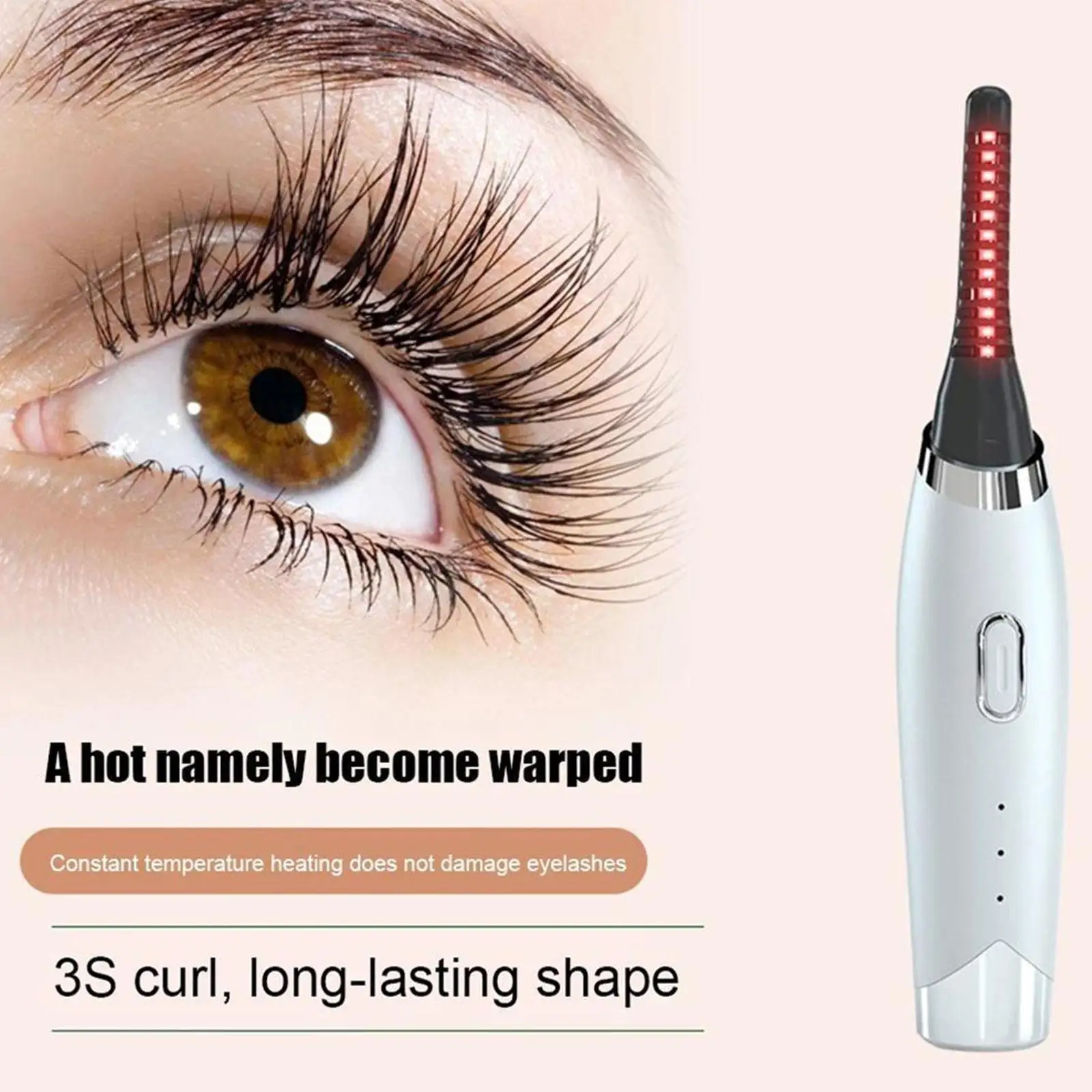 

Электрические регулируемые нагревательные бигуди для ресниц, электрические противоожоговые ресницы, долговечный косметический портативный инструмент для макияжа, ресницы Cu O5D6