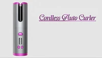 good price automatic hair curler cordless usb rechargeable curling iron portable mini straighteners