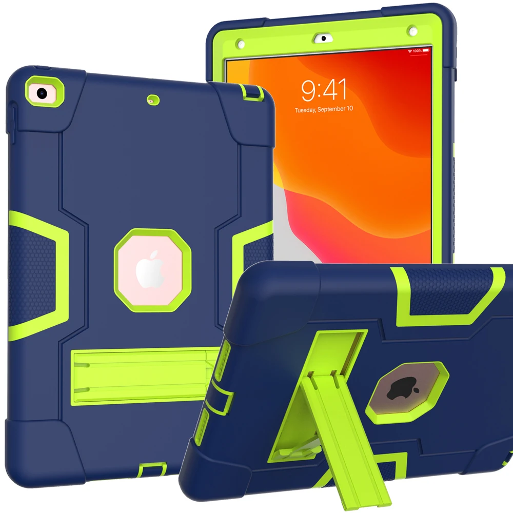 

For iPad 10.2 Case 2021 2020 2019 iPad 9th 8th 7th Generation Kids Case Heavy Duty Shockproof Rugged Kids Cover with Kickstand