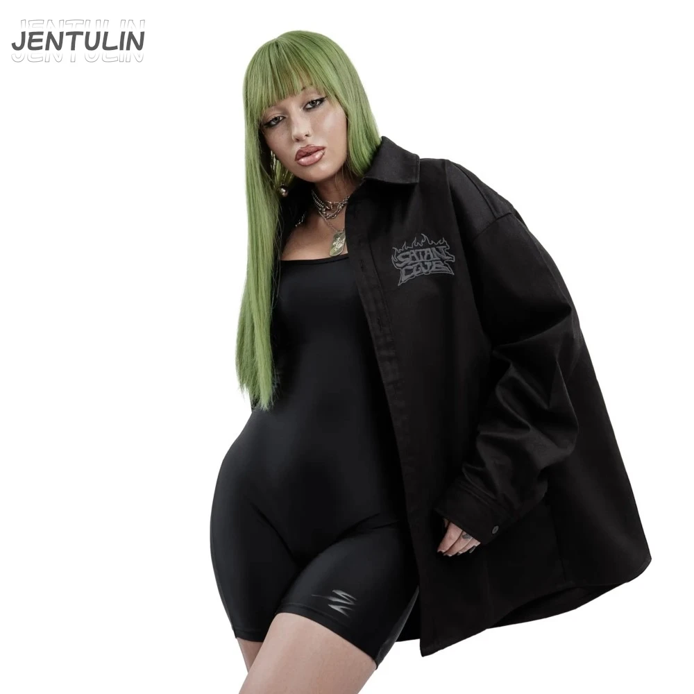 Уличная одежда в стиле хип-хоп мужская больших размеров рубашка на пуговицах с