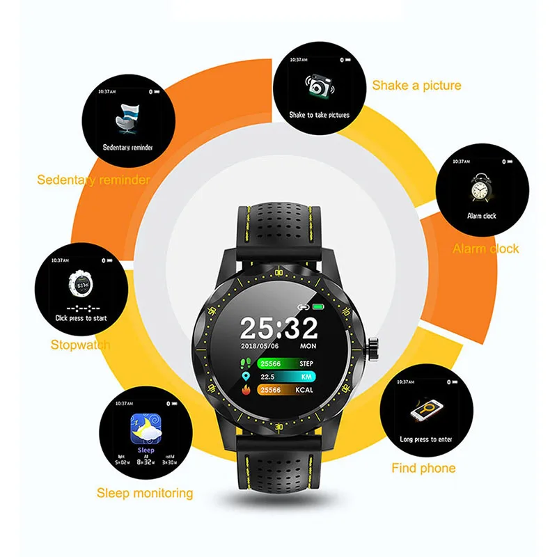 

SKY1 Smart Watch Men Waterproof Sports Smartwatch Fashion Bluetooth Heart Rate Blood Pressure Fitness Bracelet for Android IOS
