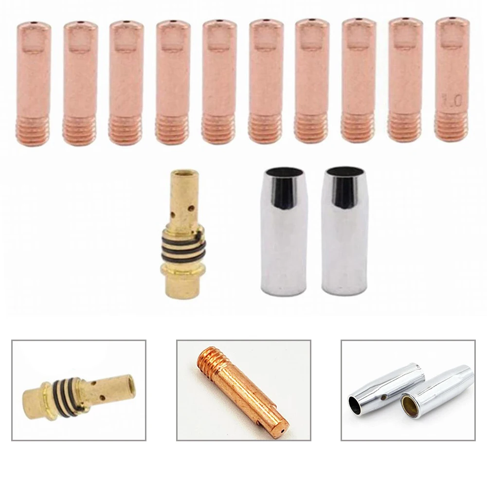 

13 Pcs Weld Contact Nozzle Gas Nozzle Tips Holder Welding Torch Tool Set Gas Nozzle Tip Holder Kit TIG Welding Consumables