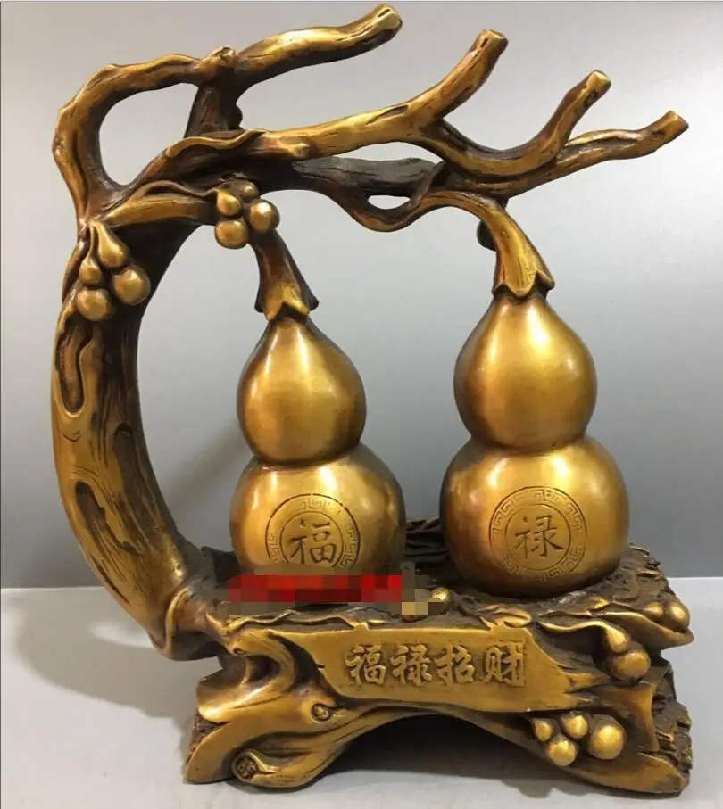 

Copper Satue Fulu copper gourd ornament furniture study office auspicious Crafts