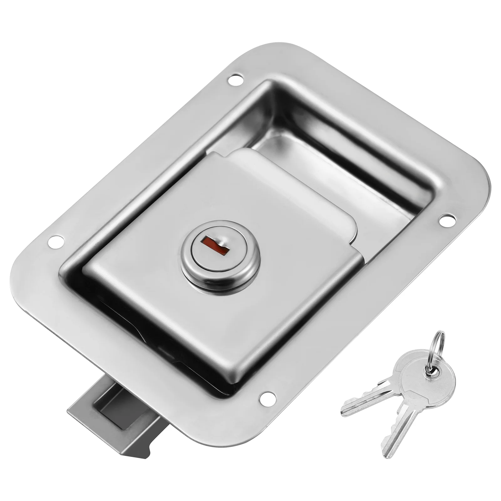 

WINOMO Stainless Steel Paddle Handle Lock Door Latch Heavy Duty Flush Mount for Door Trailer RV