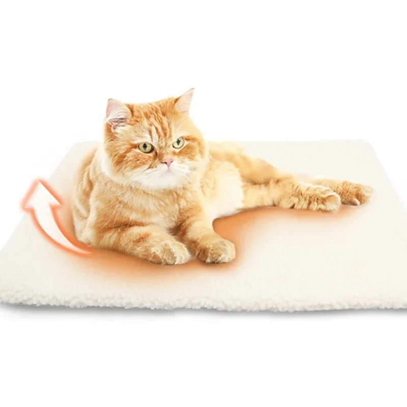 Флисовый самонагревающийся коврик для домашних животных очень теплый моющийся