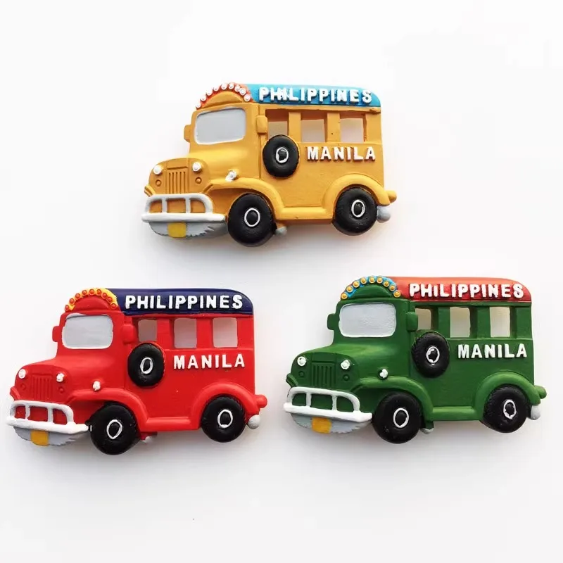 Желтая модель автомобиля наклейка на холодильник Тайланд Филиппины Манила