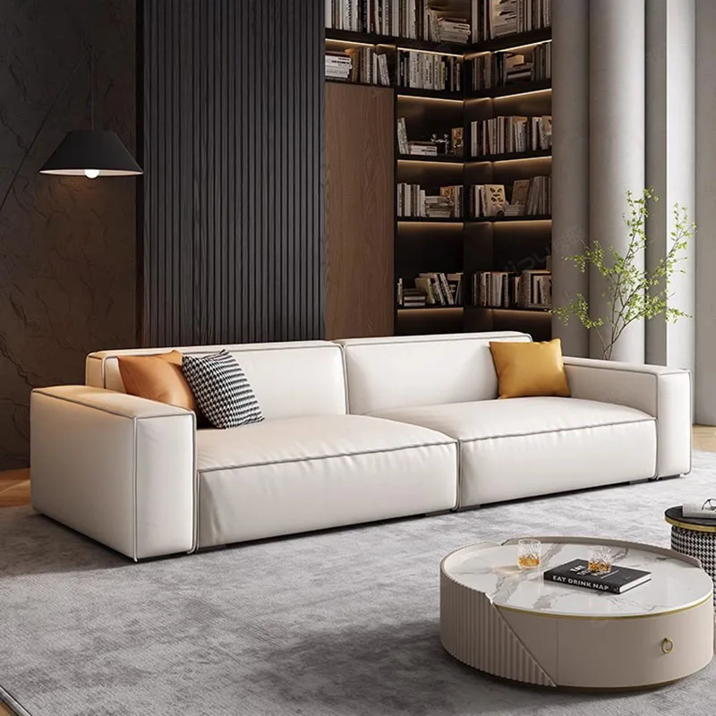 

Minimalista Luxury Living Room Sofa Relax Leather Grande Classic Living Room Sofa Italian Style Library Divani Prefabricated