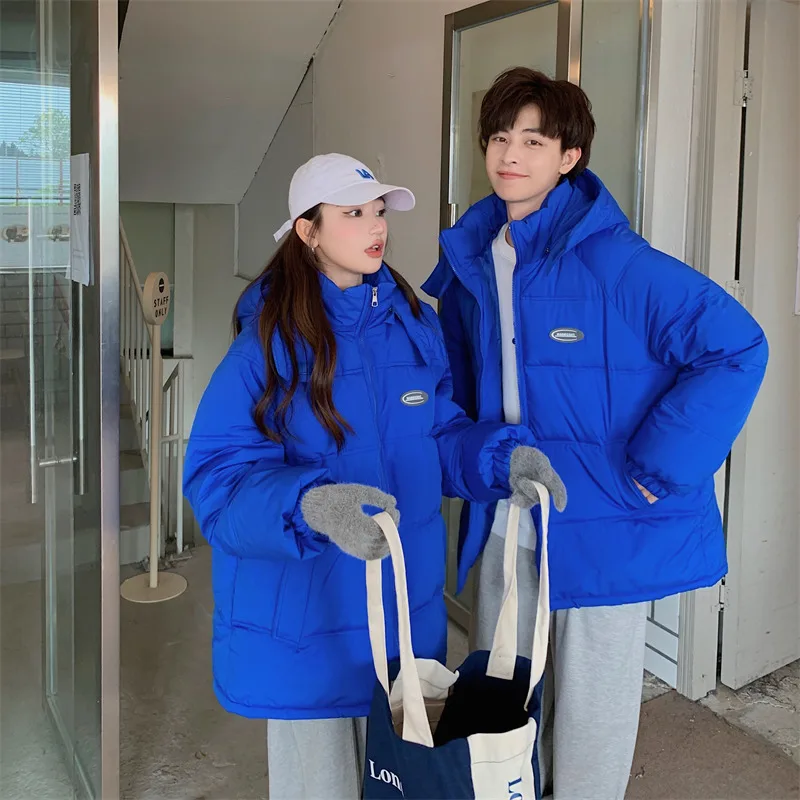 Women's Winter Oversize Jacket Down Cotton Padded Couple Coat Female Loose Casual Overcoat  Fashion Hooded Short Parkas