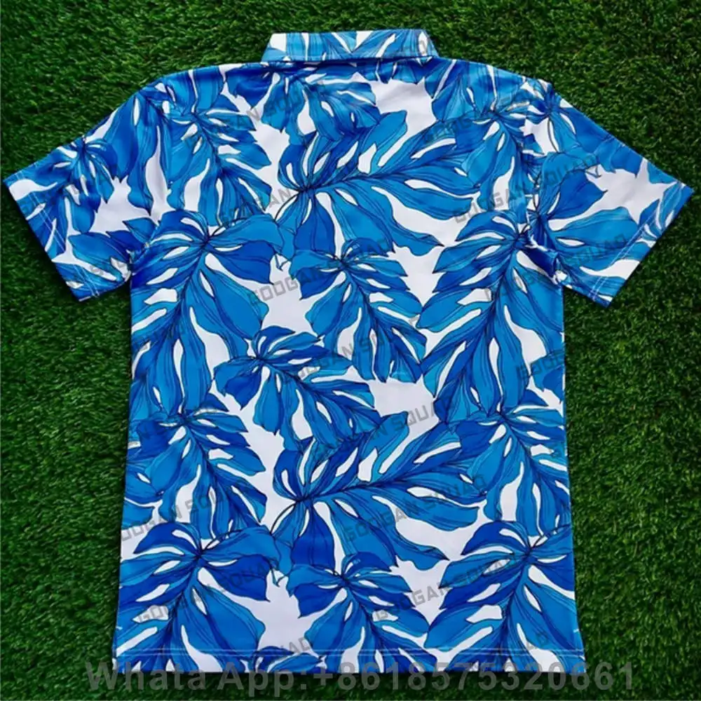 Summer Casual T-shirts Mens Short Sleeve Golf Polo Shirts Button Down Work Shirts Quick Dry Tee Sports Fishing Clothing