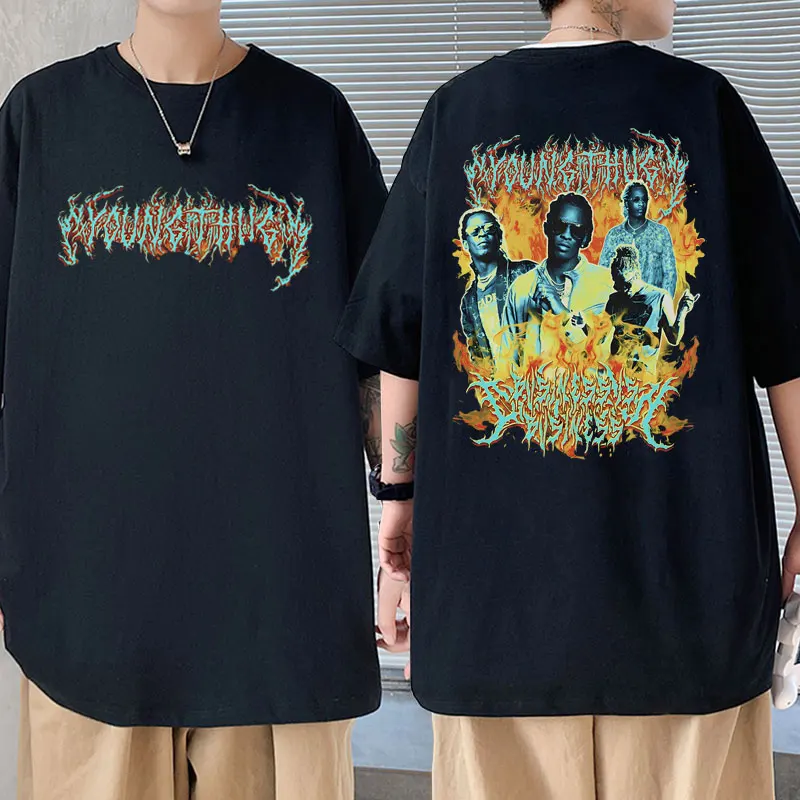 

Rapper Young Thug Business Is Busines Music Tour 2023 T Shirts Men Women 90s Hip Hop Vintage Oversized Tshirt Men's Cotton Tees