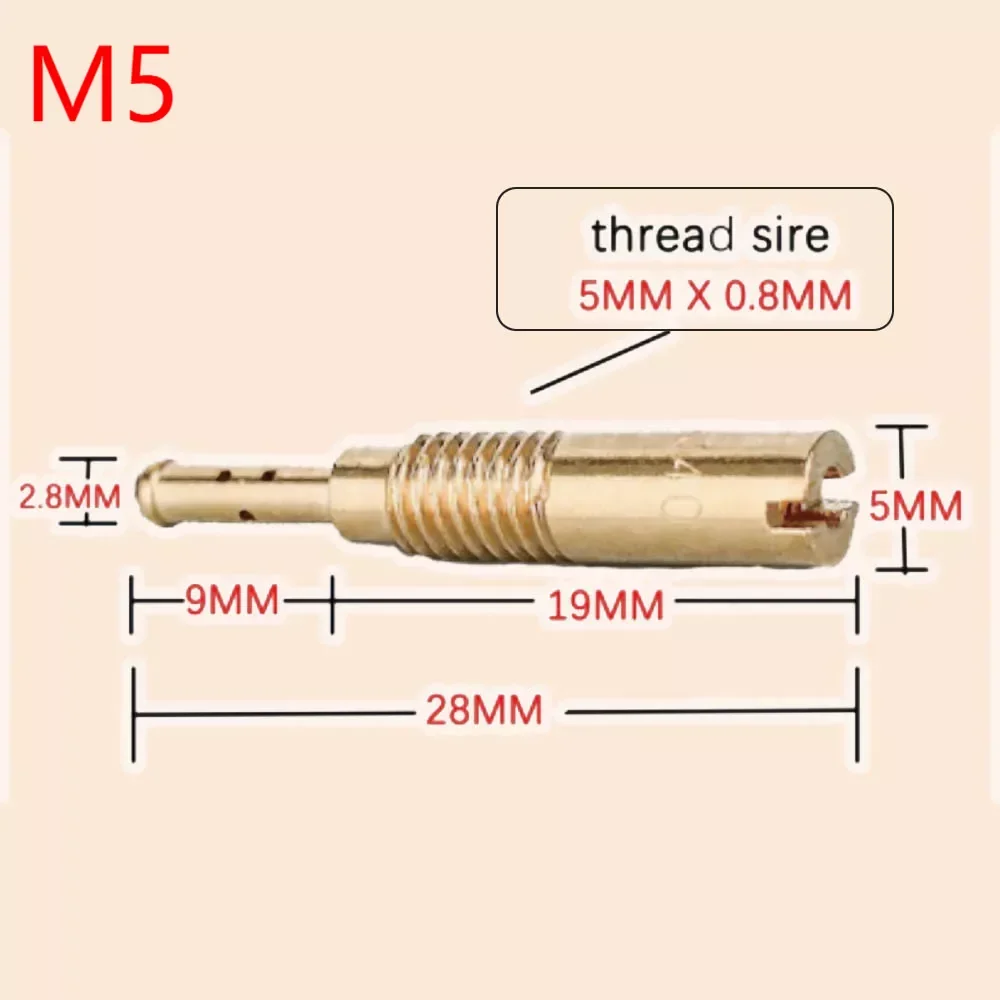

Мотоциклетный карбюратор Pilot Jet Slow Jet 5 мм M5x0,8 для Keihin Vice PZ19 70 100cc, размер скутера 28-60