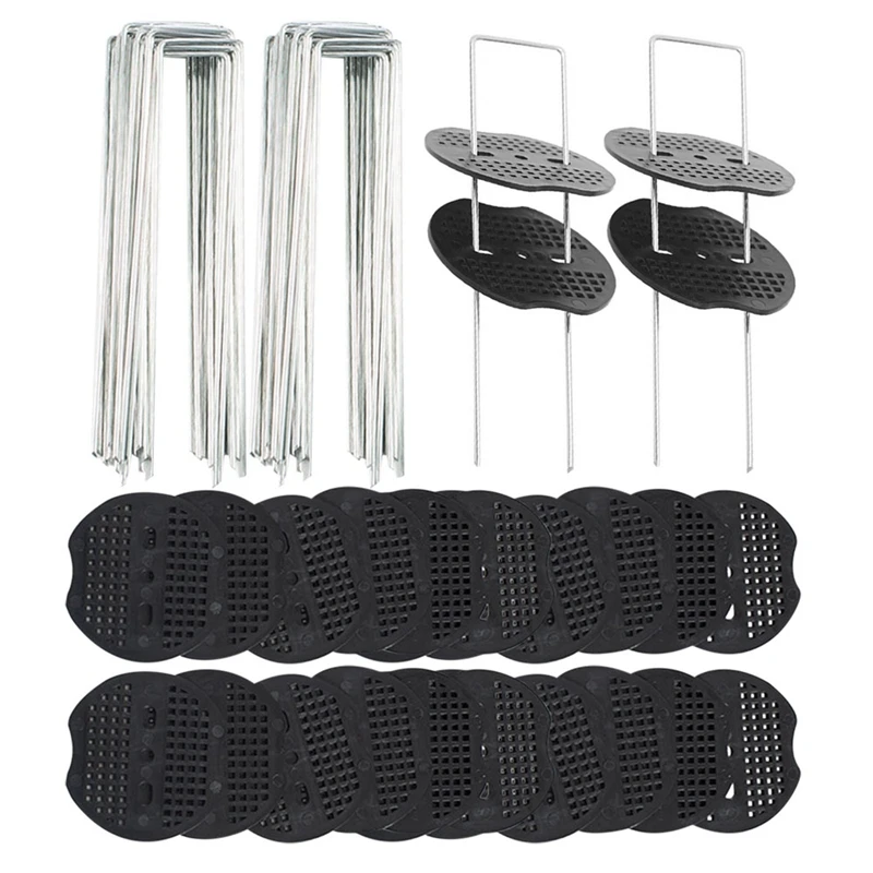 

New 100 Sets Landscape Staples Pray Coating Craft Landscape Pins, Rust Rroof U-Type Spikes-Anchoring, Outdoor Tents, Hoses
