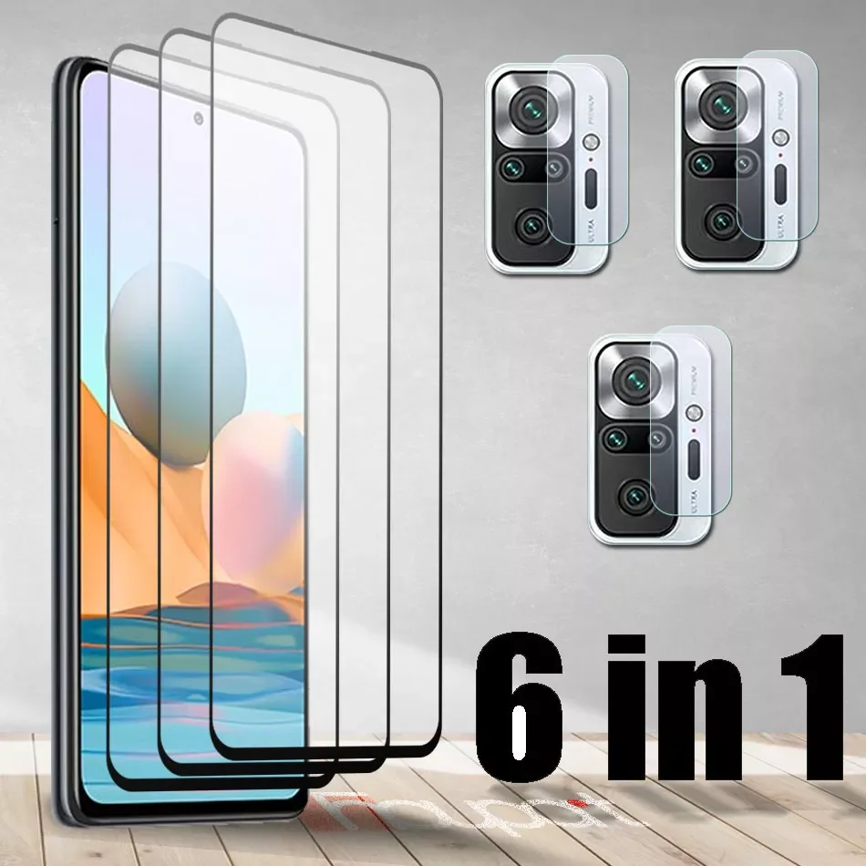 

Free Shipping For Redmi Note 10 Pro Glass For Xiaomi Redmi Note 10 Pro Max Note 10S 10 5G Tempered Screen Protector Camera Lens