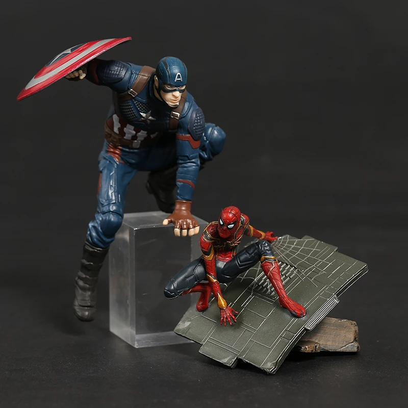 8-14 см Мстители Капитан Америка Человек-паук Железный человек Марк МК 50