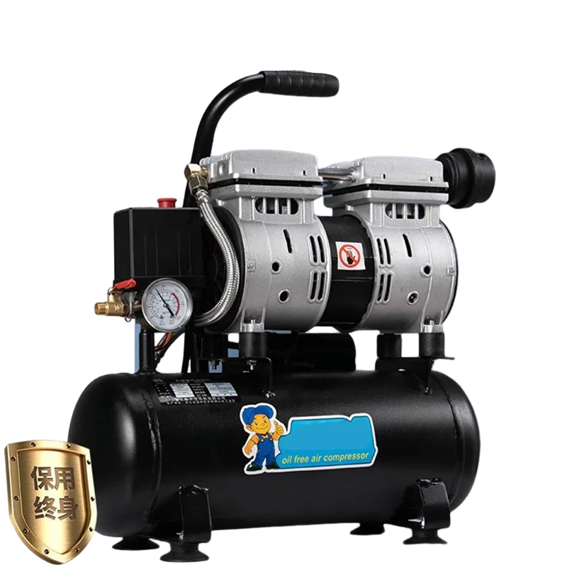Безмасляный бесшумный промышленный воздушный компрессор высокого давления 10 л