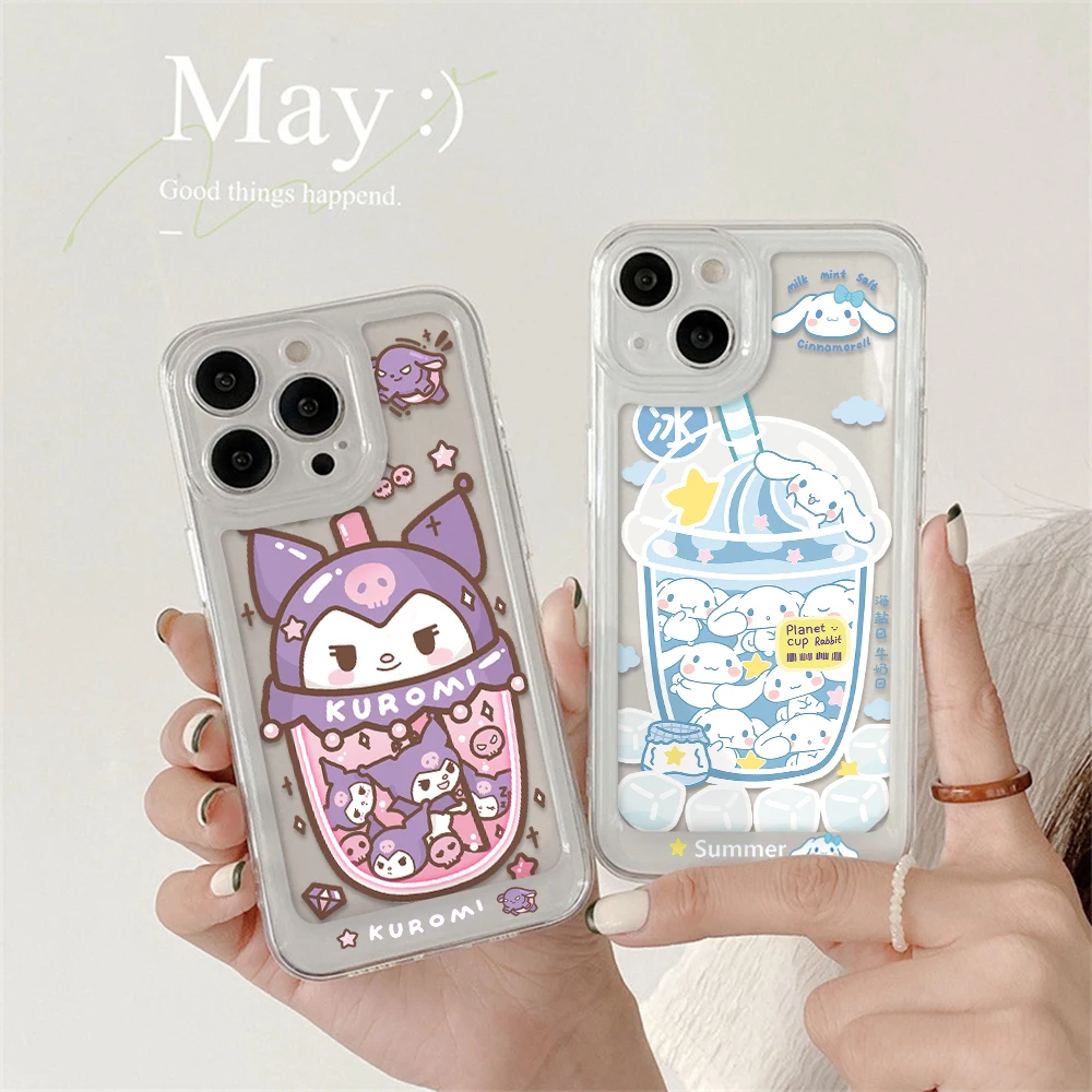

Cinnamoroll kuromi Fundas de space shell phone case For iPhone 14 13 12 mini 11 pro xs max X XR PLUS shockproof Gift cover