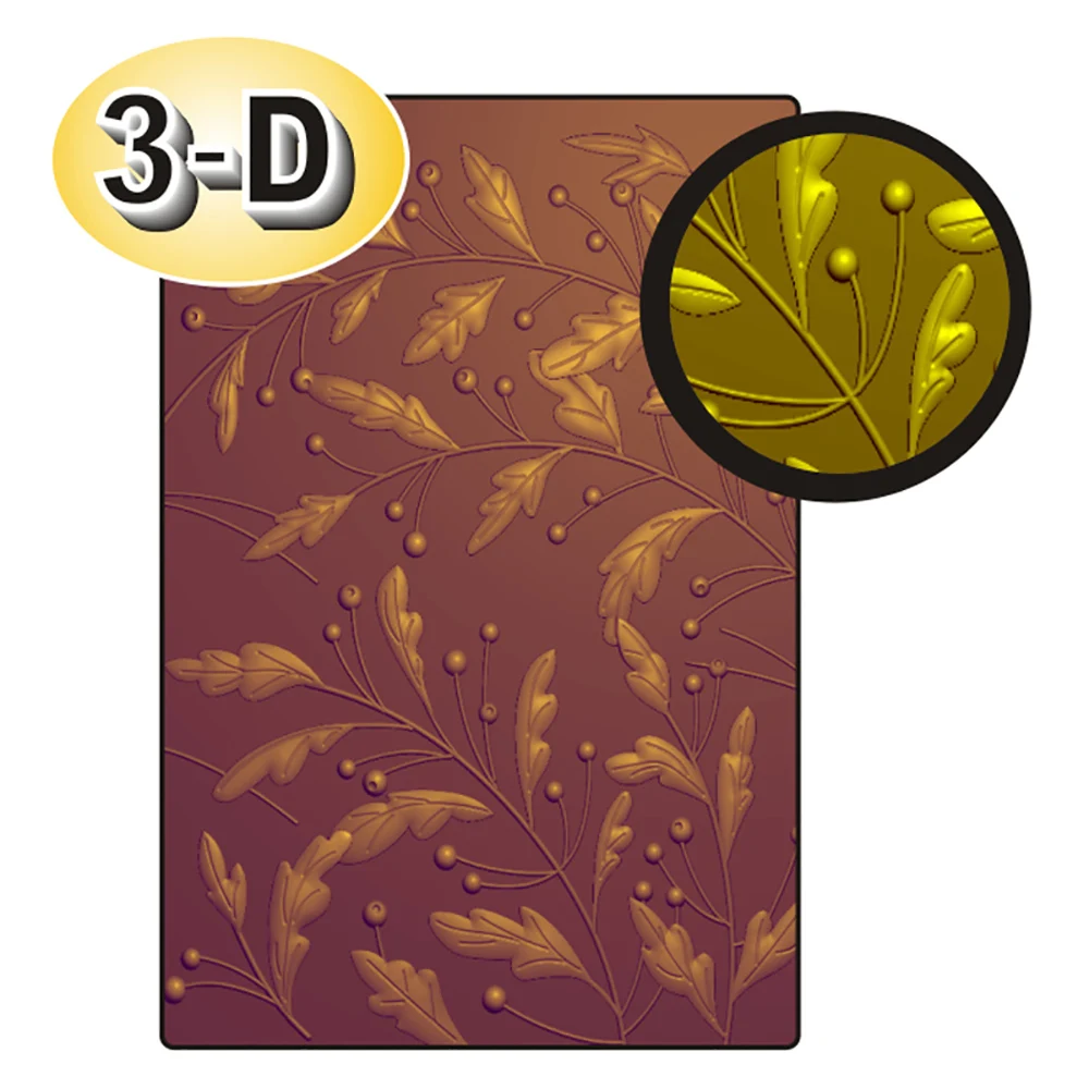 Новинка 2023 года папка с 3D тиснением листва спринг узор для DIY скрапбукинга