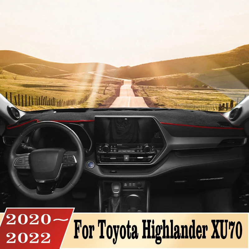 

For Toyota Highlander XU70 2020 2021 2022 Car Dashboard Platform Desk Mat Cover Anti-UV Mat Carpets Sunshade Pad Accessories