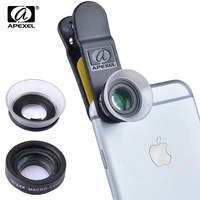 apexel professional 4k wide angle lens 0 6x hd ultra wide angle lens 12 24x macro lens for iphone 7 8 htc and most smartphones